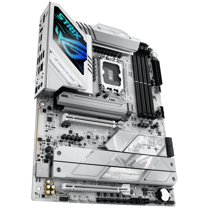 مادربرد ASUS STRIX Z890-A GAMING نصب‌شده در کیس گیمینگ